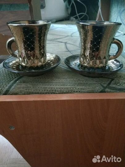 Новый Набор 6 шт Чашки с блюдцами