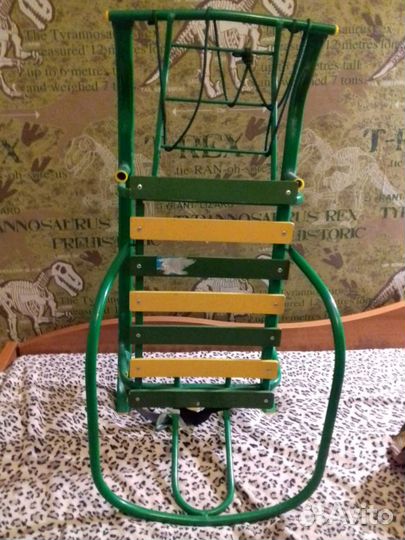 Санки детские с ручкой и съемным теплым вкладышем