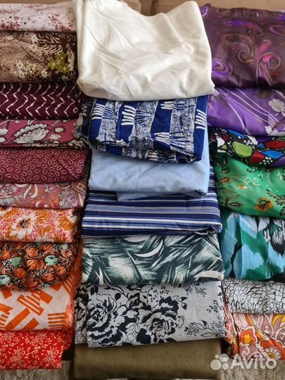 Ткань отрезы хлопок лен СССР