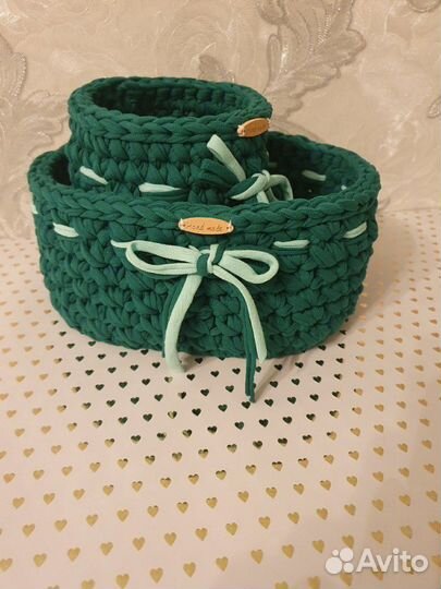 Корзина вязаная