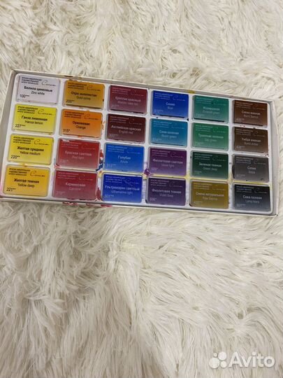 Акварельные краски невская палитра