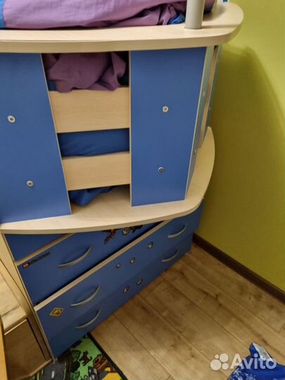 Детская кровать-стенка с комодом