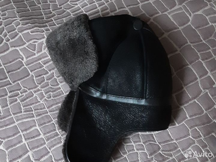 Шапка зимняя для мальчика 53-55, черная