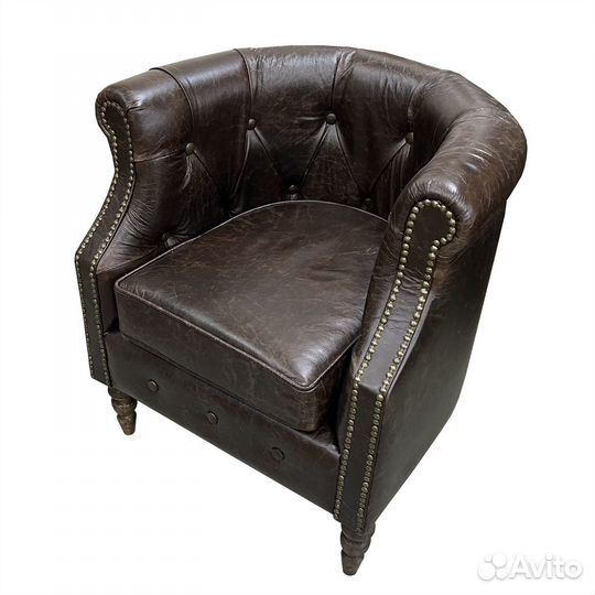 Кожанное кресло «Честер малое». Шевро