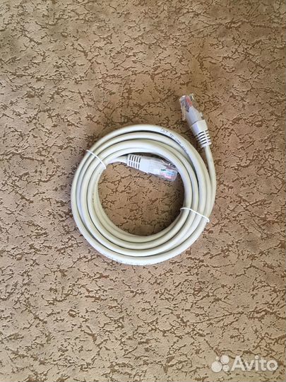 Патч-корд, UTP, cat.5E, 3м, 4 пары, серый