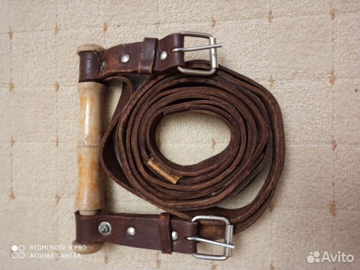 Ремень багажный кожаный СССР. Б/У