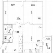 3-к. квартира, 58,5 м², 11/18 эт.