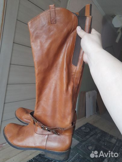 Сапоги женские весна, натуральная кожа