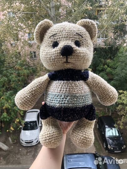 Мишка вязаный ручной работы