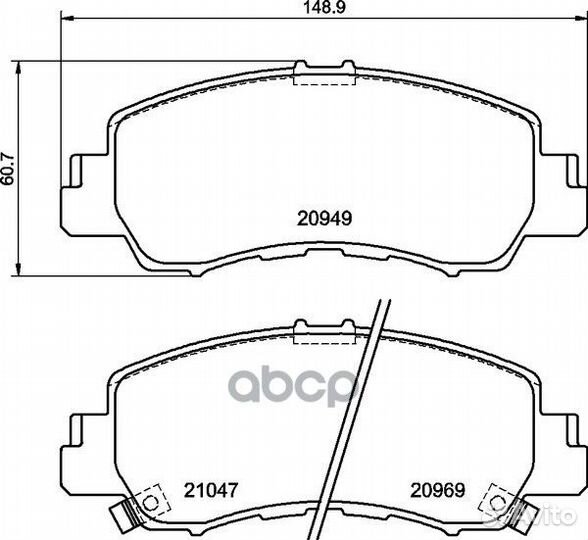 Колодки тормозные дисковые перед NP3057 NIS