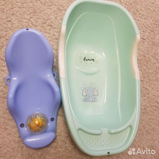 Ванночка для купания, горка для малыша