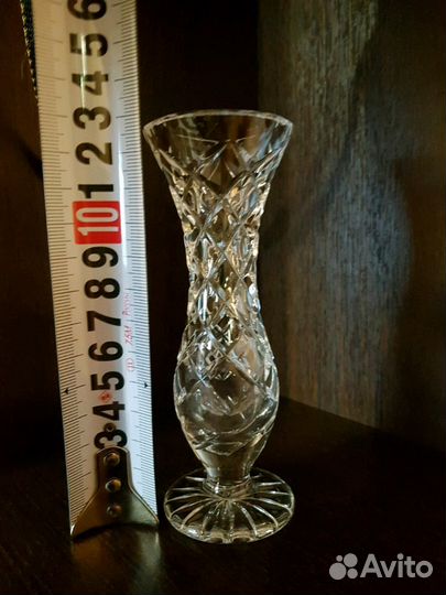 Вазочка из богемского стекла. Чехословакия