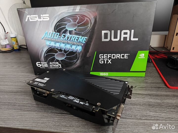 Видеокарта Asus GeForce GTX 1660 dual OC 6Гб