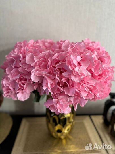 Искусственные цветы для декора большие гортензии