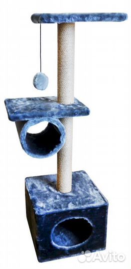 81159 комплекс Куб 2 полки с трубой мех однотонный