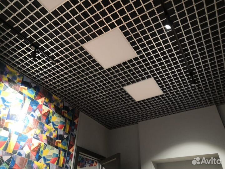 Потолок Грильято 200х200, 100х100, 75х75, 50х50