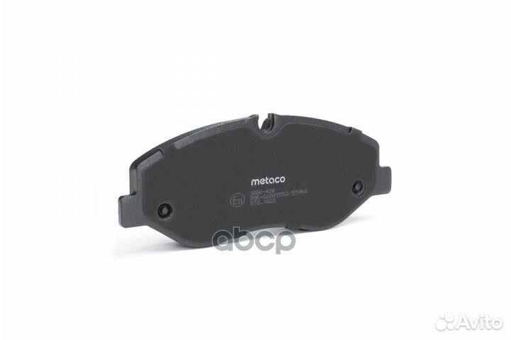 Колодки тормозные передние к-кт '3000-426 metaco