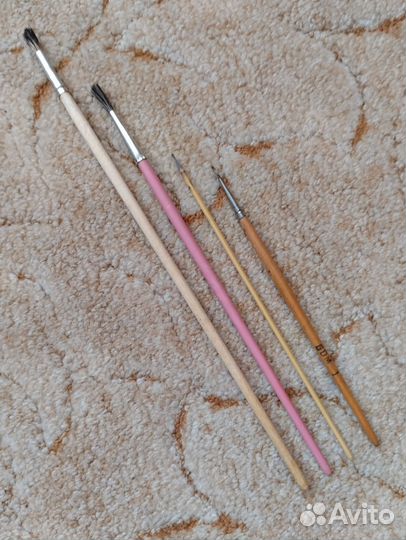 Кисти художественные белка и щетина, синтетика