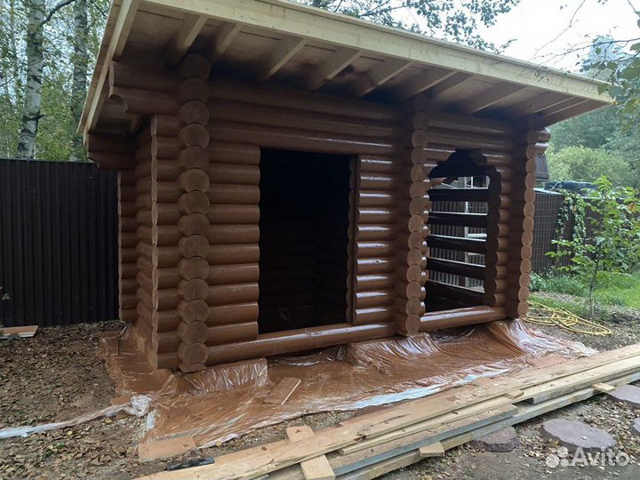 Покраска деревянных домов и фасадов. Шлифовка