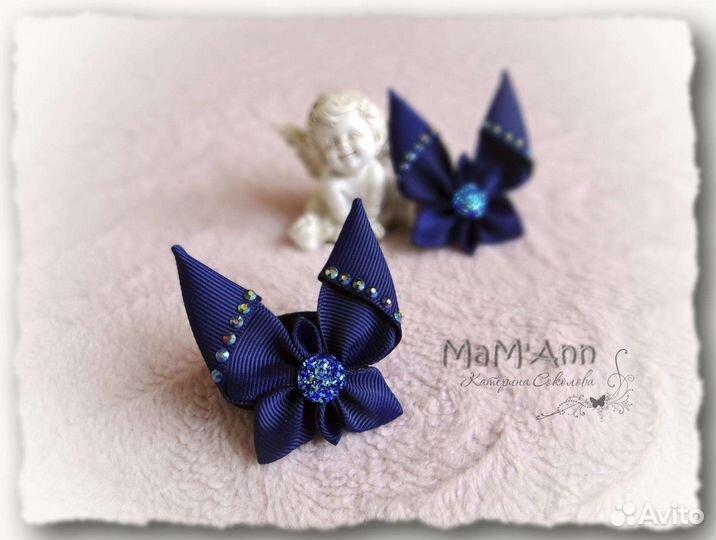 Бантики, заколки, резинки ручная работа