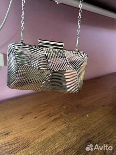 Клатч женский серебряный