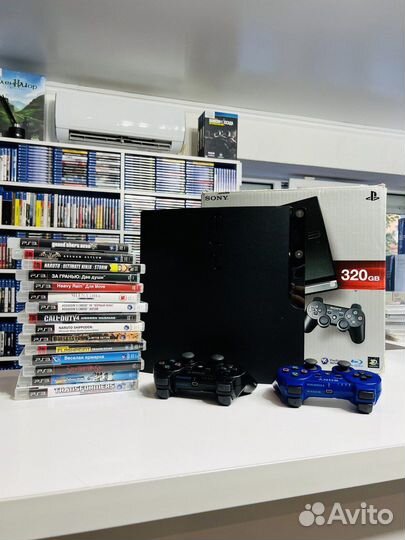 PS3 Slim + 82 Игры Гарантия 1 Год