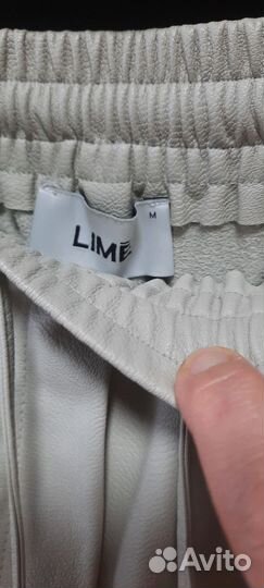 Брюки из экокожи lime, M