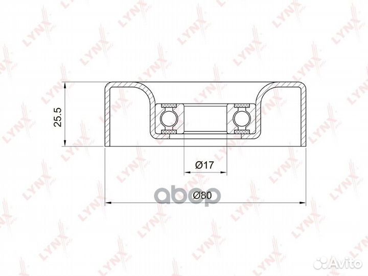 Ролик натяжной приводного ремня PB5002 lynxauto