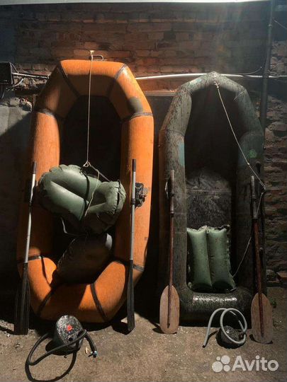 Лодка надувная резиновая весельная