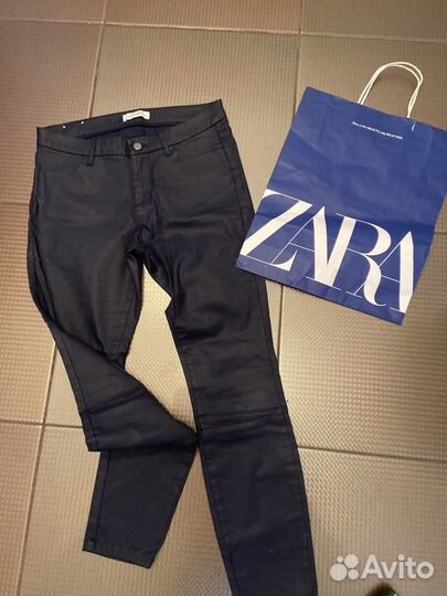 Кожаные штаны Zara размер S