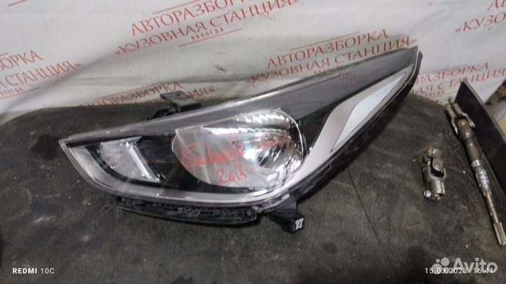 Фара левая Hyundai Solaris 2017
