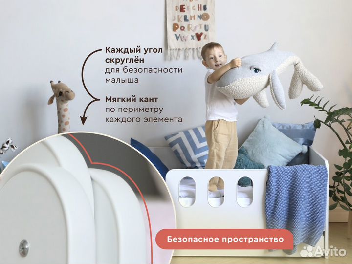 Детская кровать с матрасом в подарок 