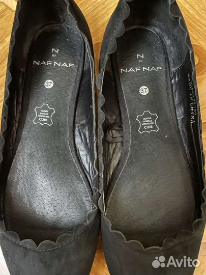 Балетки замшевые