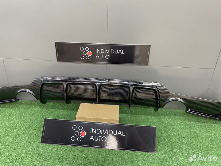 Диффузор накладка заднего бампера BMW 4 F32 карбон