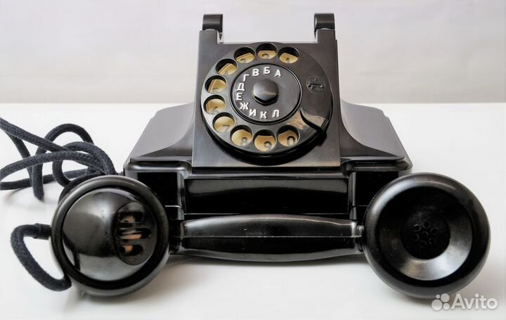 Карболитовый дисковый телефон тан-6, СССР, 1966 г