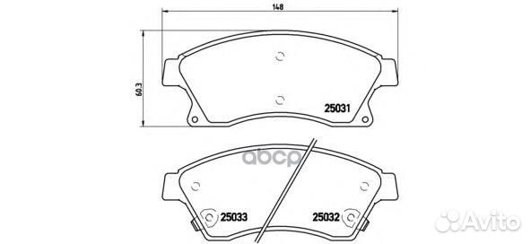 Колодки тормозные дисковые P59076 Brembo