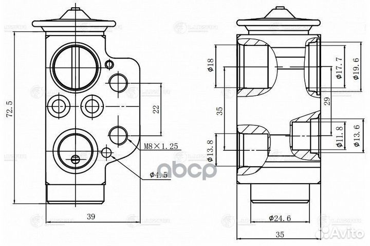 Клапан расширительный кондиционера ltrv1825 luzar