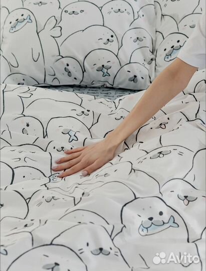 Белье постельное 1,5 наволочки 50х70