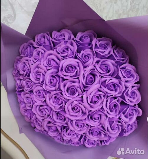 Букет из мыльных роз