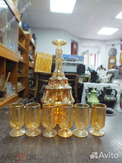 Вазы, графины, самовар выдувное стекло винтаж СССР