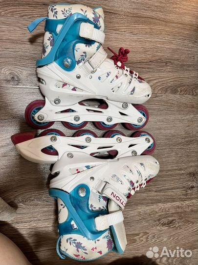 Роликовые коньки детские шлем