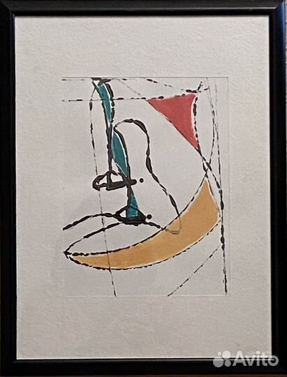 Интерьерная картина графика смешанная техника