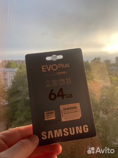 Карта памяти Samsung EVO Plus 64GB