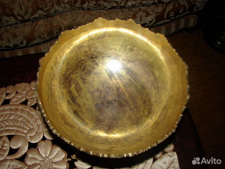 Старинная бронзовая фруктовница 