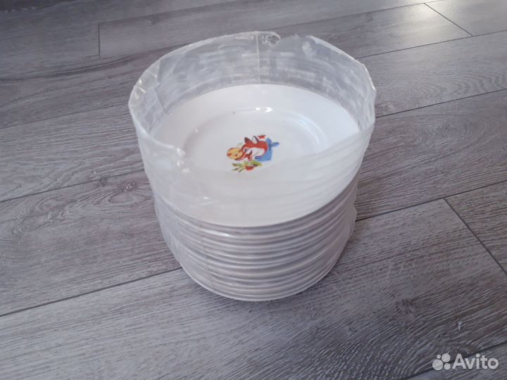 Детские тарелки СССР, лиса и колобок