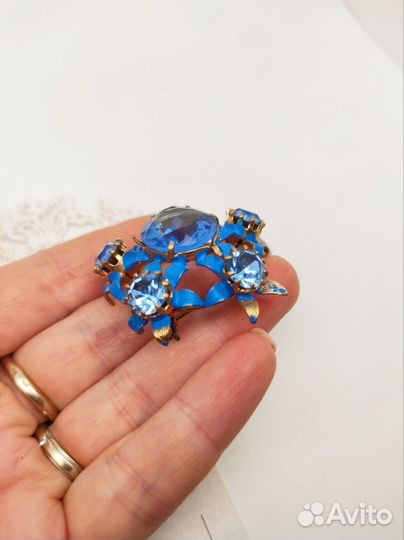 Винтажная брошь Чехословакия