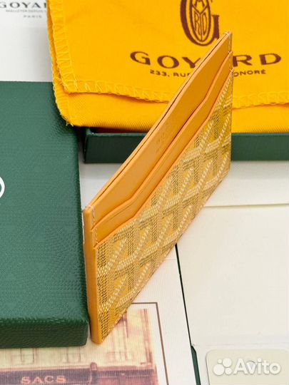 Картхолдер Goyard Saint Sulpice желтый
