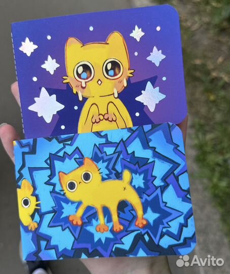 Блокноты скетчбуки с котиками. Софт тач + фольга