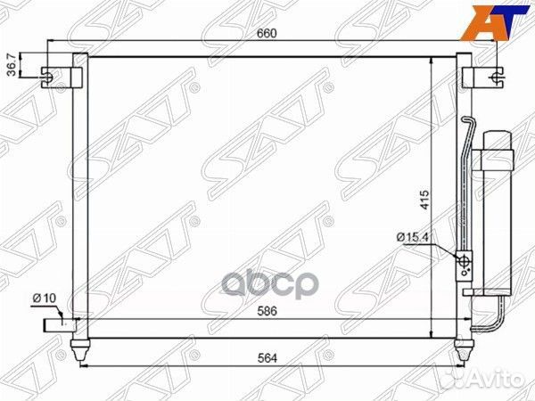 Радиатор кондиционера Chevrolet Aveo 03-07 (ST