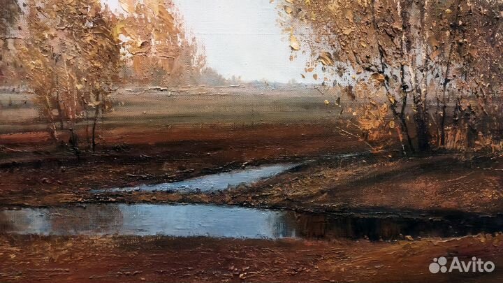 Картина маслом пейзаж 1998 г. 820 х 620 мм